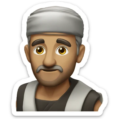 Mann liest koran sticker