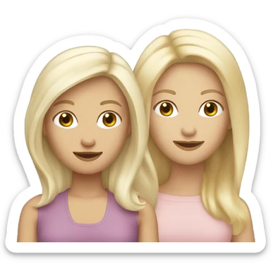 2 adults ( 2 white women with long blonde hair)  1 adult (1 white brunette woman sticker