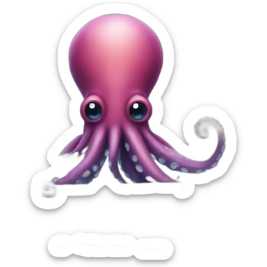 Cute kraken Holding a Sign in his tentacles sticker