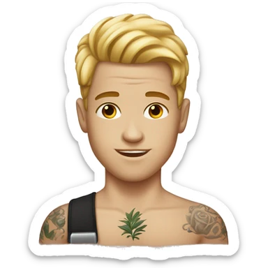  white boy with tats sticker