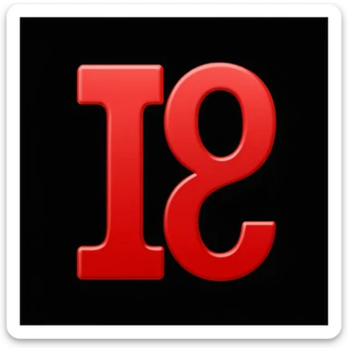 number 110 in the style of classic red 100 emoji, bold red numbers, two red underlines, black background sticker