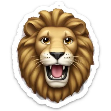 Lion with American flag inlayed sticker