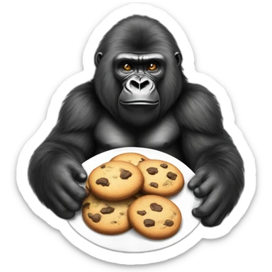 Gorilla tag gorilla with cookies sticker