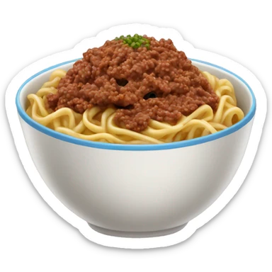 ground beef noodles in a bowl sticker