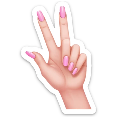 Light pink hand with pink nail polish flipping you off sticker