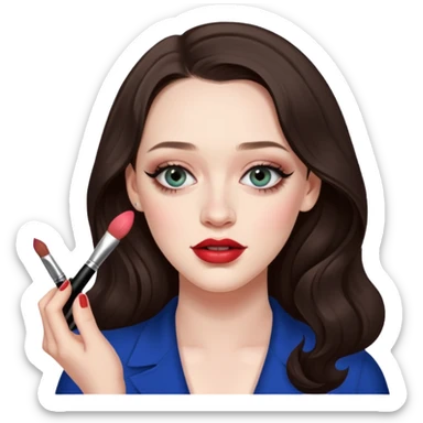 Kat Dennings doing make up sticker