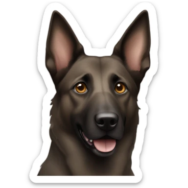 Dutch Shepherd dog, light brown in eyes area sticker