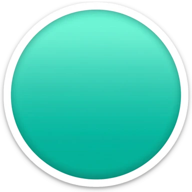 Teal circle sticker