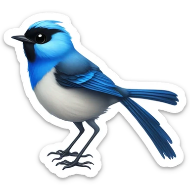  Blue Fairy wren bird sticker