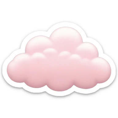 pastel pink cloud sticker