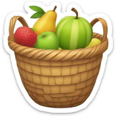 Fruits in basket  sticker