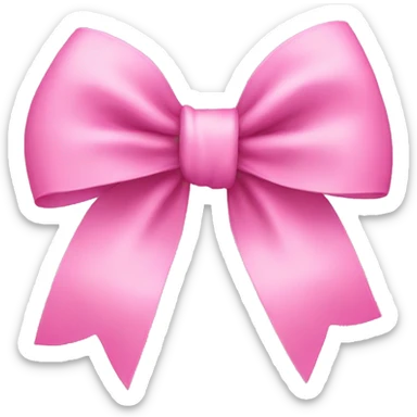Pink bow sticker