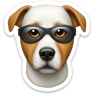 dog wearing ski mask sticker