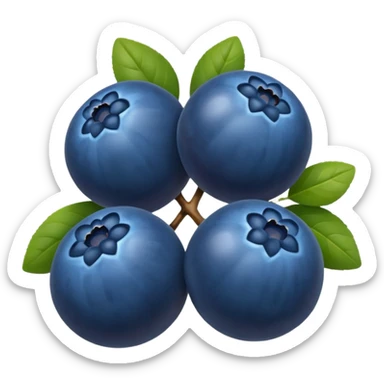 blueberries with no faces sticker