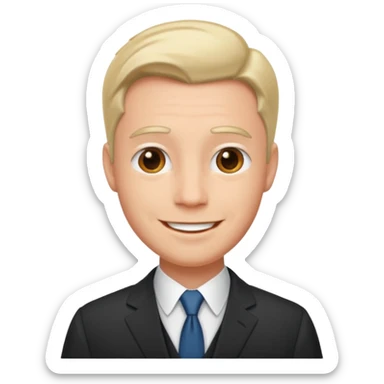 Victor Van Dort from Corpse Bride  head happy sticker