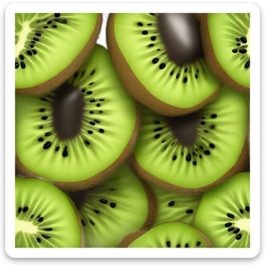 3d kiwi fruit sticker