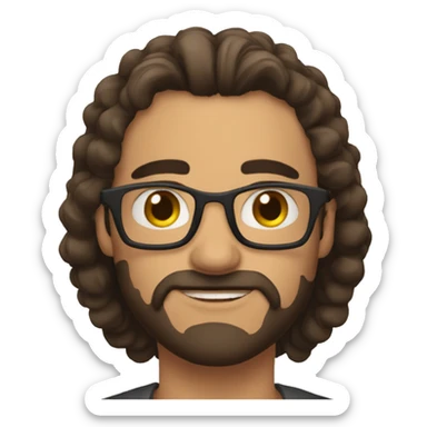 barbue brun tenebreux se film  sticker