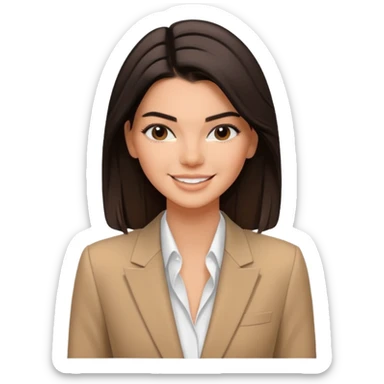 kendall jenner in einem professionellen setup sticker