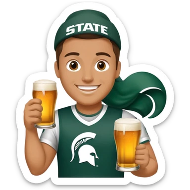 Fat Michigan state fan sticker
