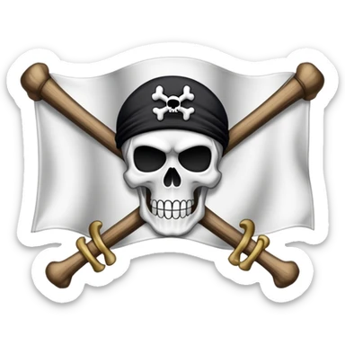 Whitebard's crew flag from anime one piece sticker