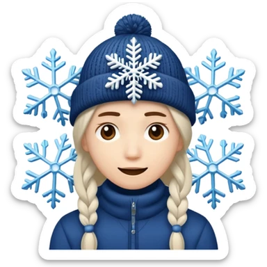An emoji that represents the K-pop group Seventeen and also symbolizes my personal icon ❄️, along with a Seventeen-related element of your choice reflecting the group's concept." sticker