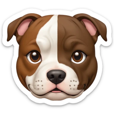 brindle staffordshire bull terrier head sticker