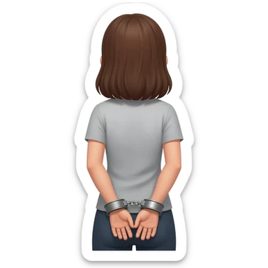 Bdsm women handcuffed behind back sticker