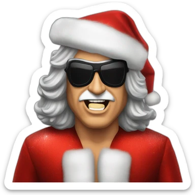 Gene simmons vestido de santa claus sticker