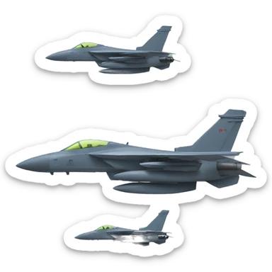 Fighter jets, yellow water sticker