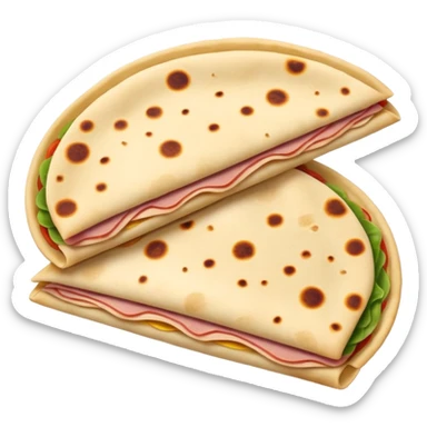 ham and cheese piadina sticker