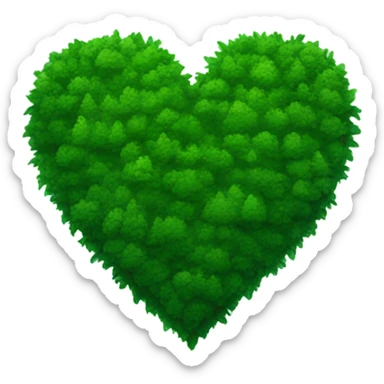 Forrest green heart sticker