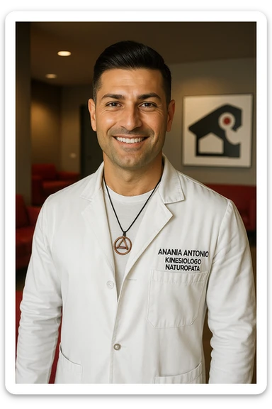 Kinesiologo chiamato Antonio Anania, immagini iperrealistiche sticker