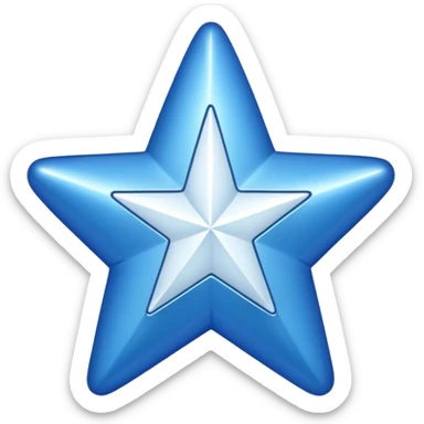 Create a verified badge a blue star with a white verified  sticker