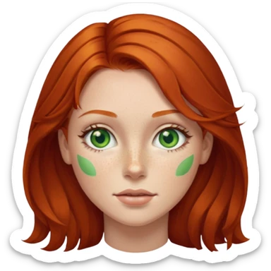 redhead woman sticker