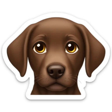Brown labrador puppie sticker