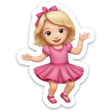 dance small baby girl sticker