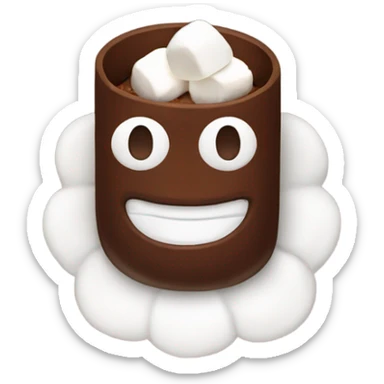 Cacao with marshmallow  sticker