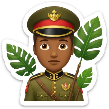 Jungle Guard – leaf shield,Royal Soldiers. sticker
