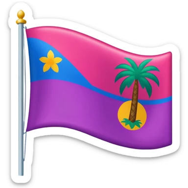 Floptropica flag sticker