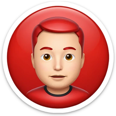 Elon Musk as an apple style emoji sticker