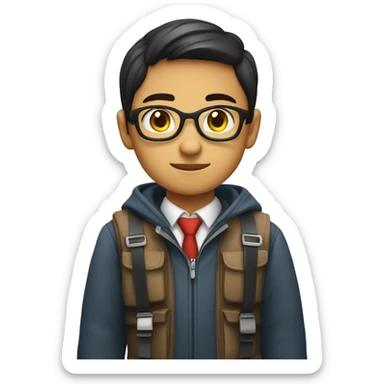 a supreme secondary learner student something like superhero make it look like filipino and a girl and boy sticker