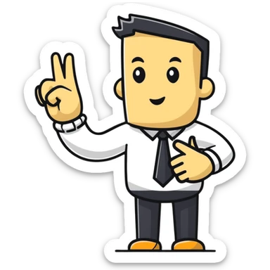 movie director making cut gesture with hands sticker