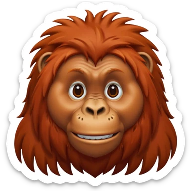 An orangutan sticker