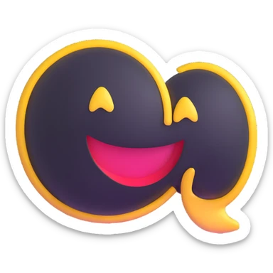 conversation bubble with a big smiley face sticker