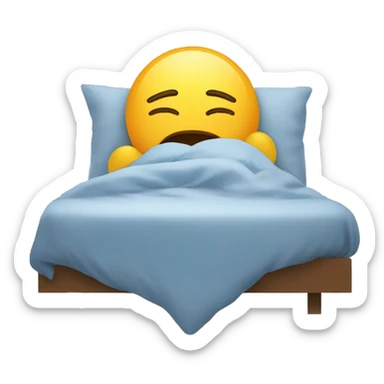 sleepy person with zzz;s flowing from mouth sticker