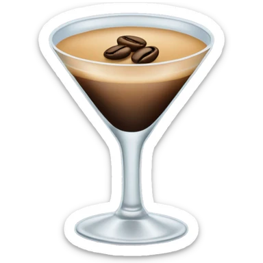 Espresso martini with three beans in the middle sticker