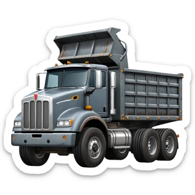 Kenworth triaxle dump truck with raised bed sticker
