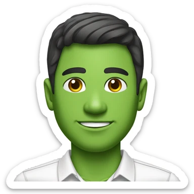 ES UN JOVEN DELGADO MORENO SIEMPRE USA CAMISA BLANCA Y VA COMO CANDIDATO DEL PARTIDO VERDE  sticker