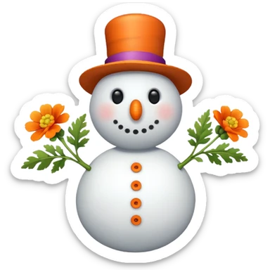 spring snowman  sticker