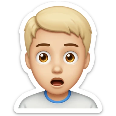 Shocked face sticker